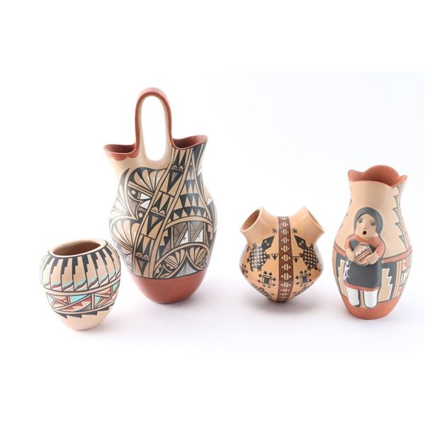 Lot of 4 Native American Pots