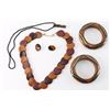Image 1 : Vintage 60's Carved Wood Jewelry.