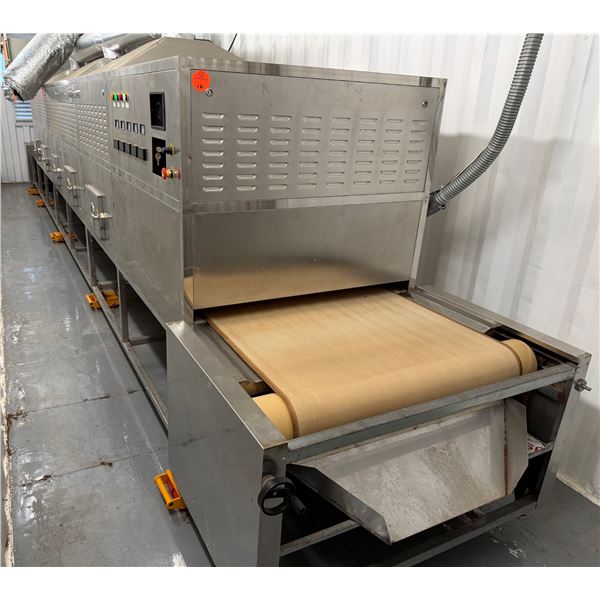 Microwave 50kW 5-Stage Conveyor Belt Dryer in 40' High Cube Shipping Container