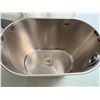 Image 2 : Oval Stainless Tank w/ 1.5" Tri-Clamp in Center for Drain 28" x 17" x 25"H