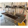 Image 1 : Metal 3-Basin Sink w/ Faucet & Drainboards 90" x 36"H