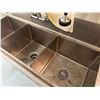 Image 3 : Metal 3-Basin Sink w/ Faucet & Drainboards 90" x 36"H