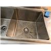 Image 9 : Metal 3-Basin Sink w/ Faucet & Drainboards 90" x 36"H