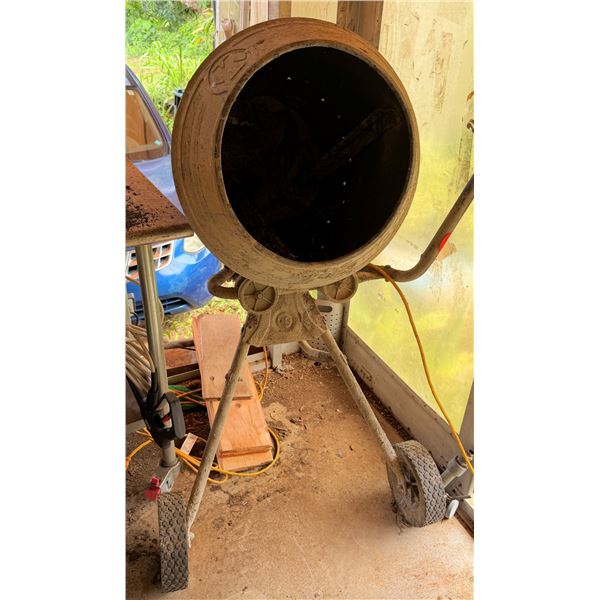 Modified Cement Mixer on Wheels