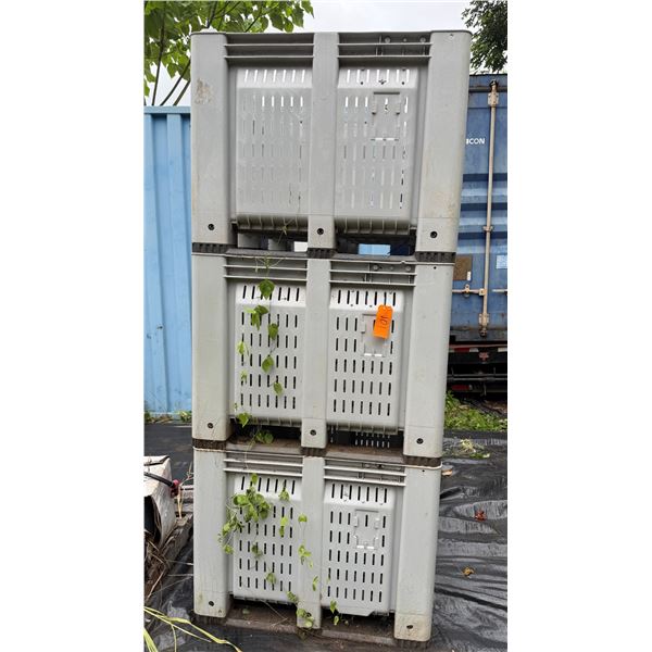 Qty 3 Macx Harvest Bins 45" x 35" x 31"H