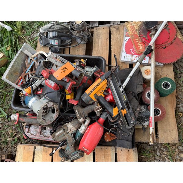 Pallet Misc Power Tools, Saw Blades, etc