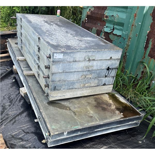 Qty 7 Copper Solar Hot Water Panels, Misc Sizes