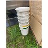 Image 2 : Qty 6 Stacking Waste Container w/ Some Lids