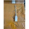 Image 12 : Rolling Metal Shelf & Contents: Misc Prototype Packaging, Unopened Boxes, Small Equipment