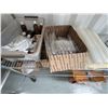 Image 5 : Rolling Metal Shelf & Contents: Misc Prototype Packaging, Unopened Boxes, Small Equipment