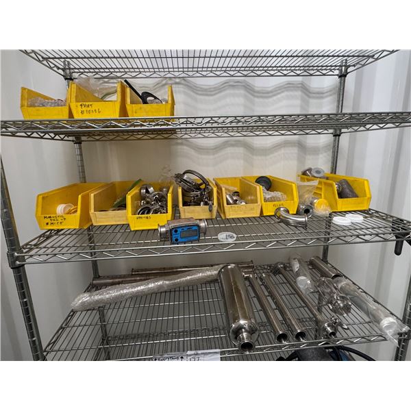 Misc SS Tri Clamp Parts (shelf not included)