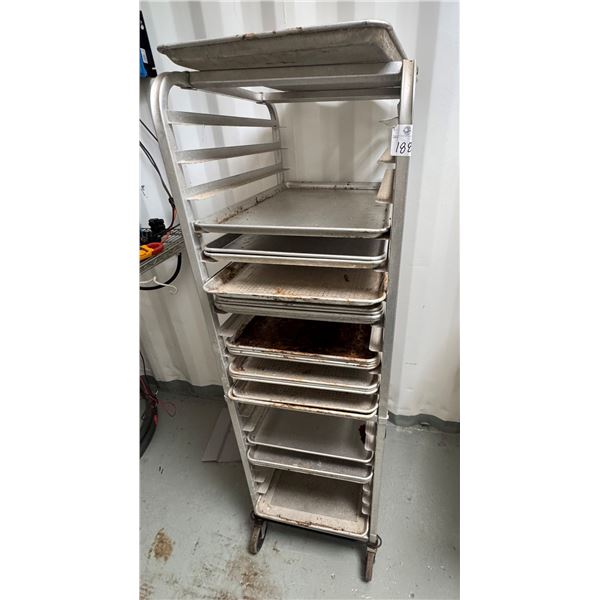 Gridmann Rolling Baking Cooling Rack w/ Aluminum Trays