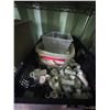 Image 5 : NSF Metal Rolling Rack 4’ x 18" x 6’H & Contents: Misc PVC & Plumbing Parts