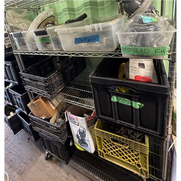 Multiple Misc Irrigation & Plumbing Parts (Rack not included)
