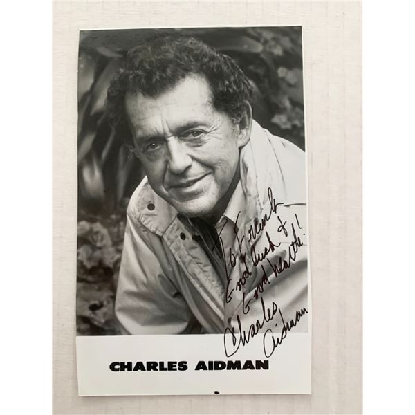 Barnaby Jones Charles Aidman signed photo