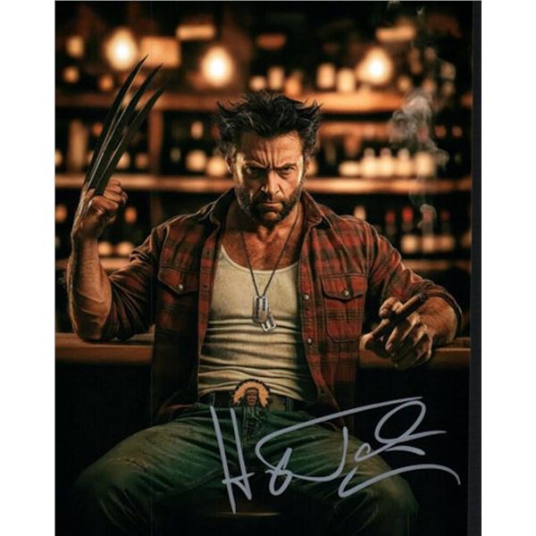 Wolverine Hugh Jackman facsimile signed photo