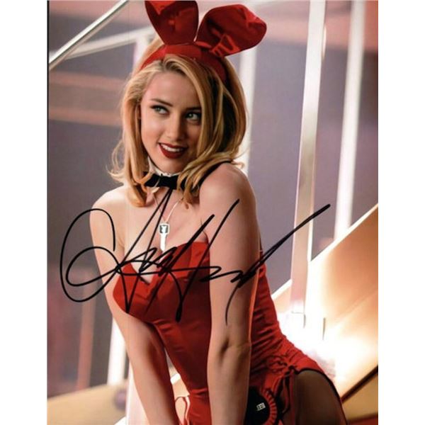 Amber Heard facsimile signed photo