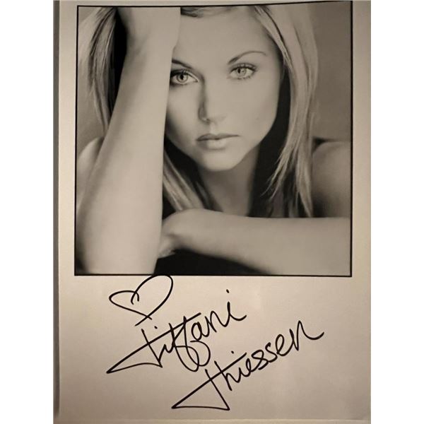 Tiffani Thiessen facsimile signed photo. 5x7 inches