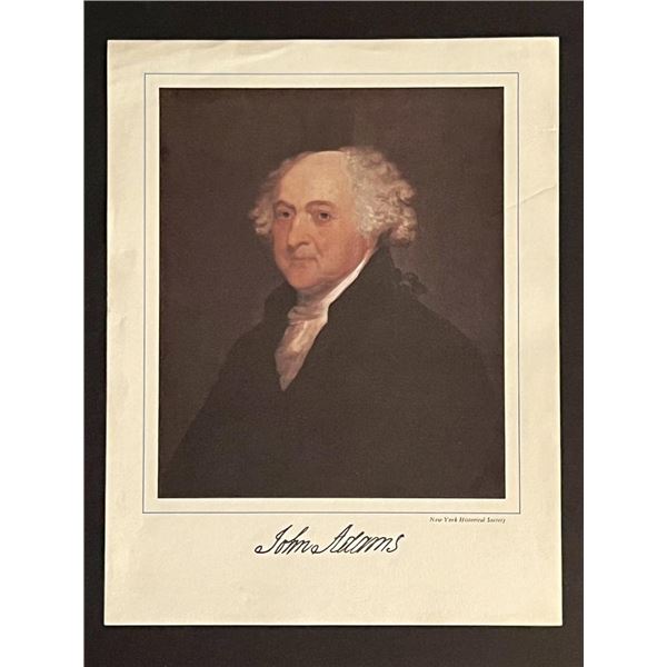 2nd President John Adams Facsimile Signed Photo Art Print