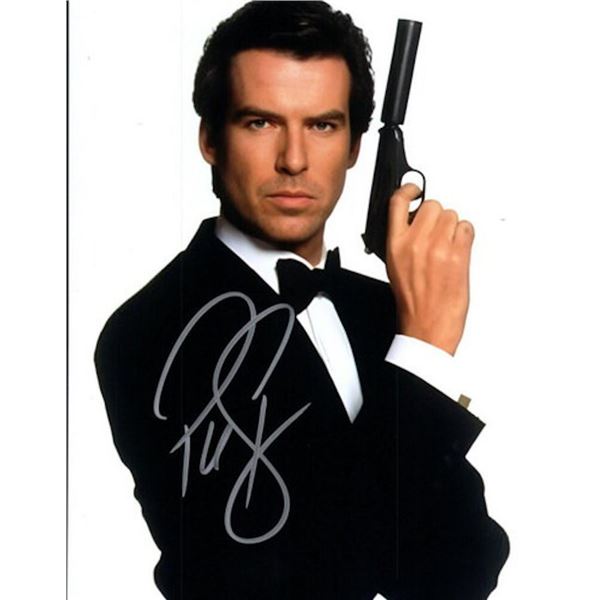 James Bond 007 Pierce Brosnan facsimile signed photo