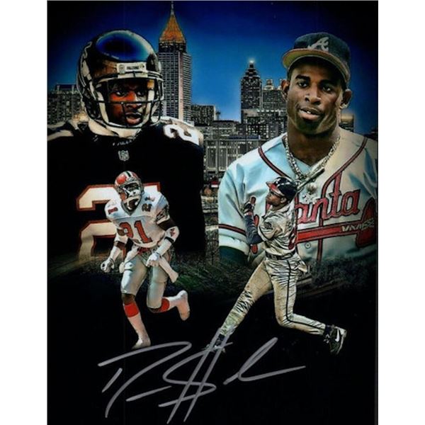 Atlanta Braves Deion Sanders facsimile signed photo