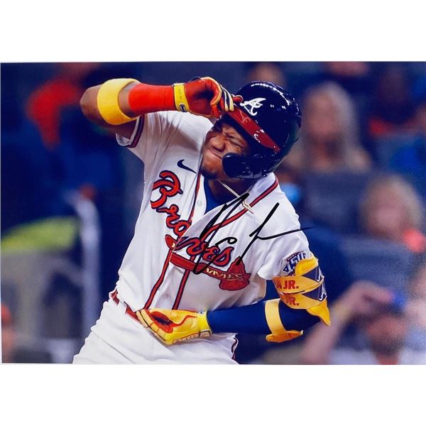 Atlanta Braves Ronald Acuna Jr facsimile signed  photo