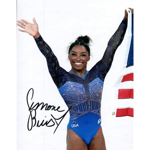 Olympic gymnast Simone Biles facsimile signed photo