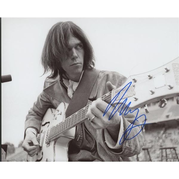 Neil Young facsimile signed photo