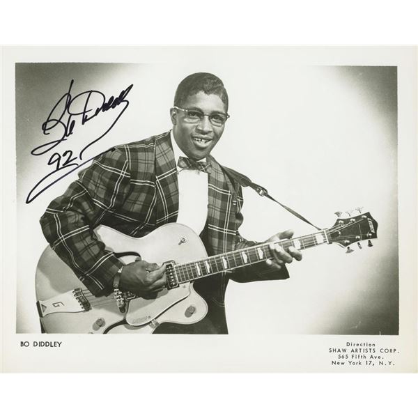 Bo Diddley facsimile signed photo