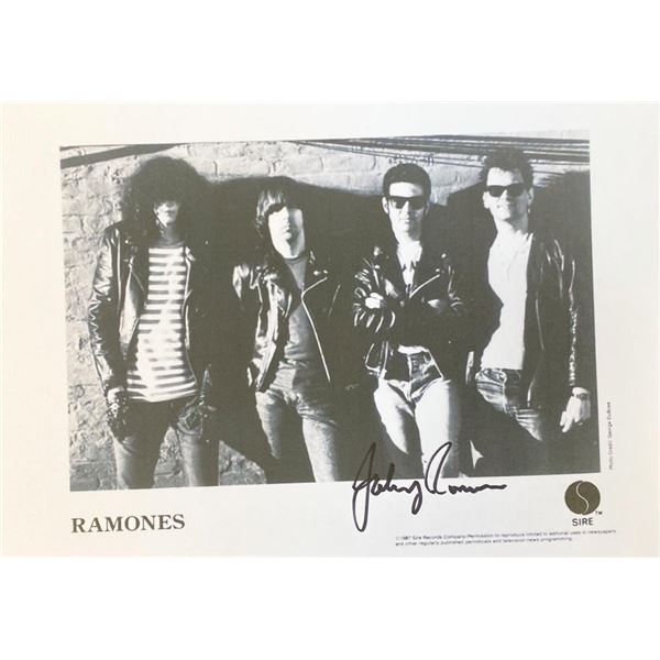 The Ramones Johnny Ramone facsimile signed  photo