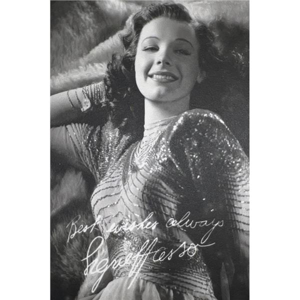 Signe Hasso facsimile signed photo. 3x5 inches