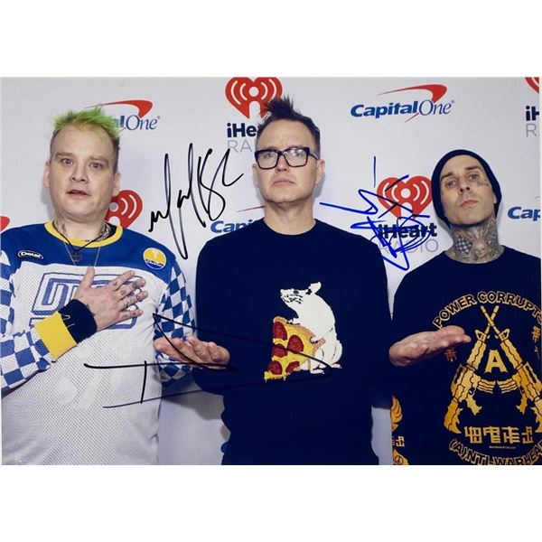 Blink-182 band facsimile signed  photo