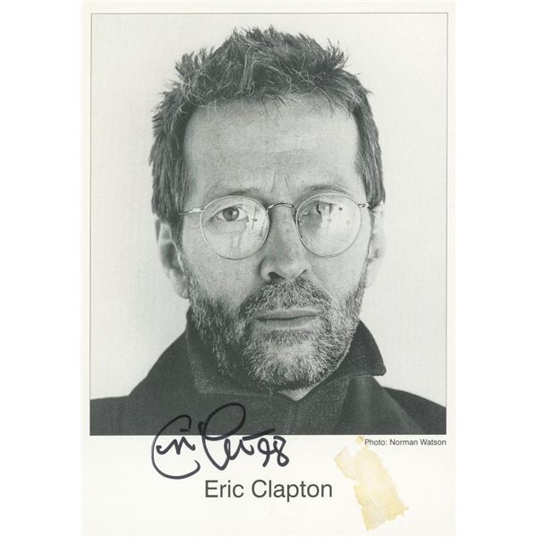Eric Clapton facsimile signed photo