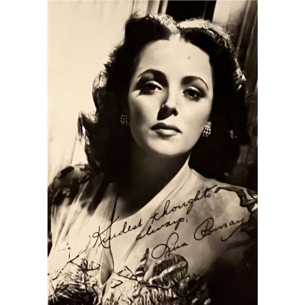 Lina Romay facsimile signed photo. 3x5 inches