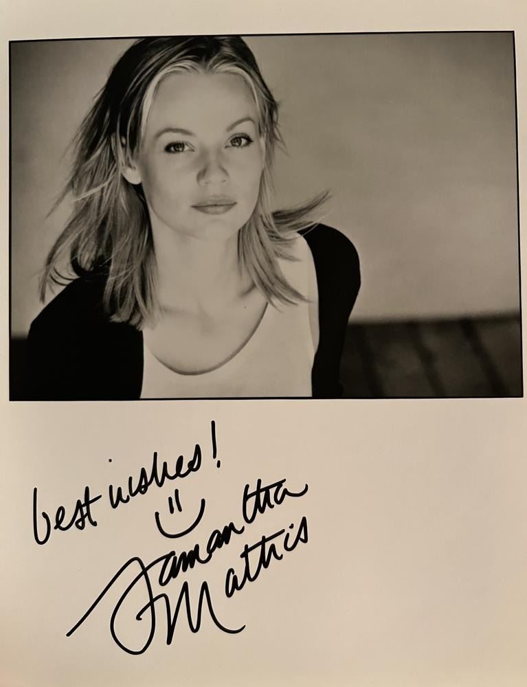 Sam Mathis Tn Samantha Mathis facsimile signed photo. 8x10 inches