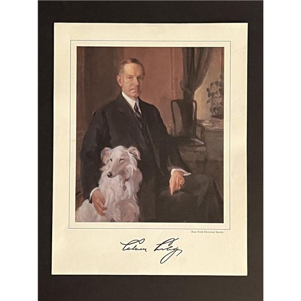 30th President Calvin Coolidge Facsimile Signed Photo Art Print