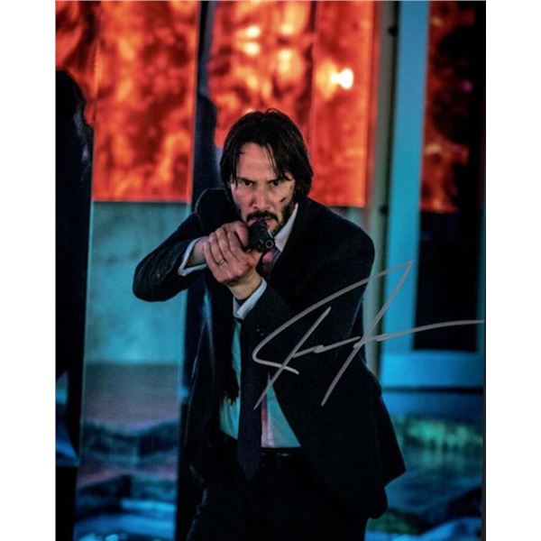 John Wick Keanu Reeves facsimile signed photo