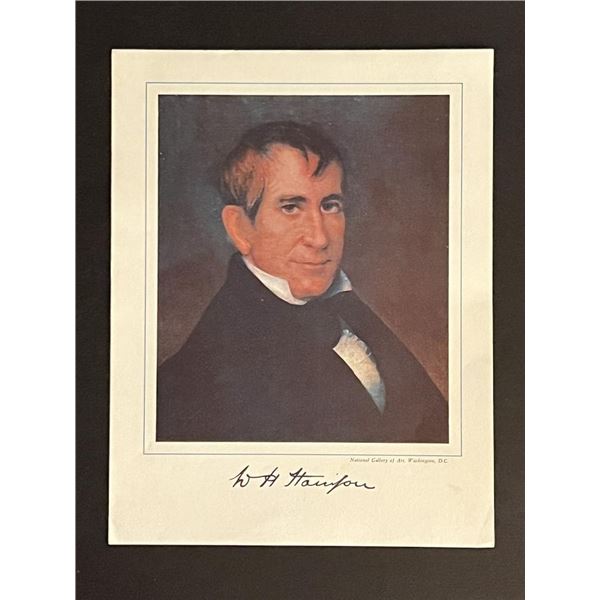 9th President William Henry Harrison Facsimile Signed Photo Art Print
