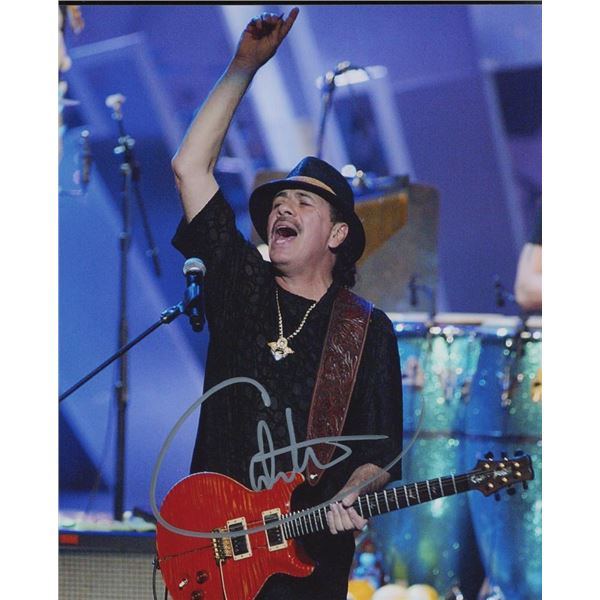 Santana facsimile signed photo