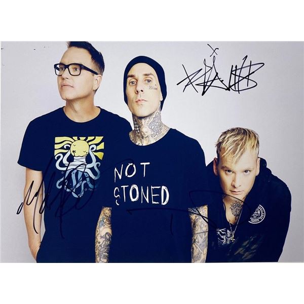Blink-182 band facsimile signed  photo