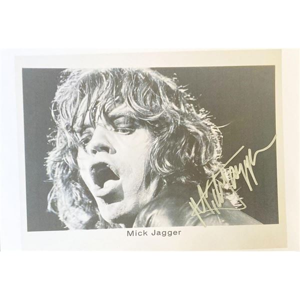 Mick Jagger facsimile signed  photo