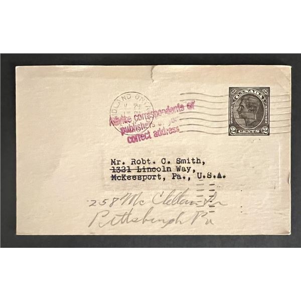 United States 1952 post card