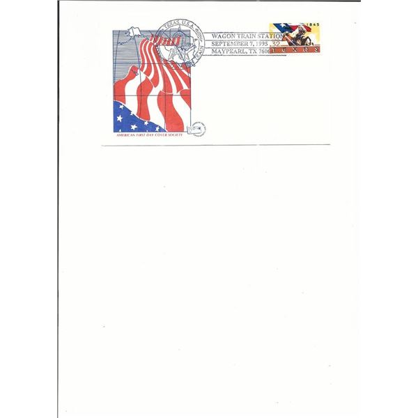 Texas Statehood Wagon Train - First Day Cover - Maypearl - 1995