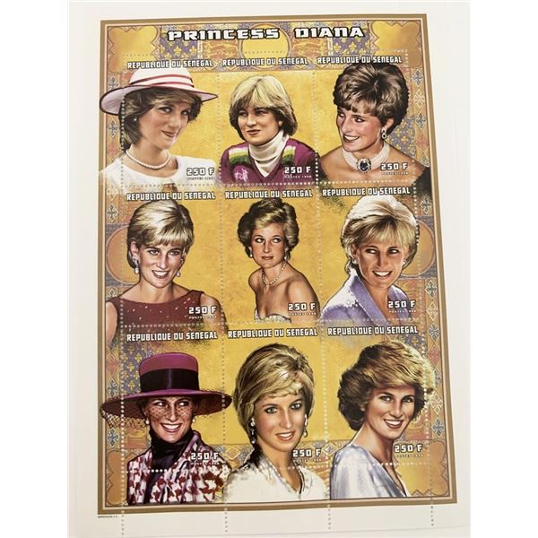 Senegal Diana Princess of Wales commemorative stamp set