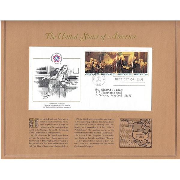 The United States of America - American Bicentennial Commemorative FDC