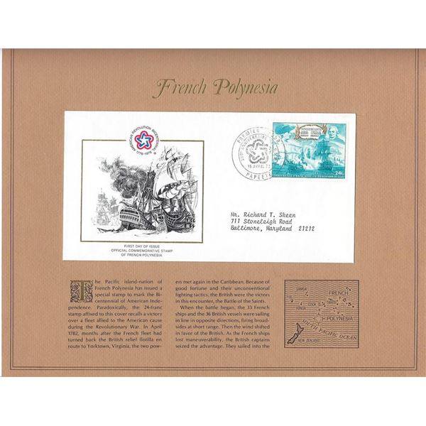 French Polynesia - American Bicentennial Commemorative FDC
