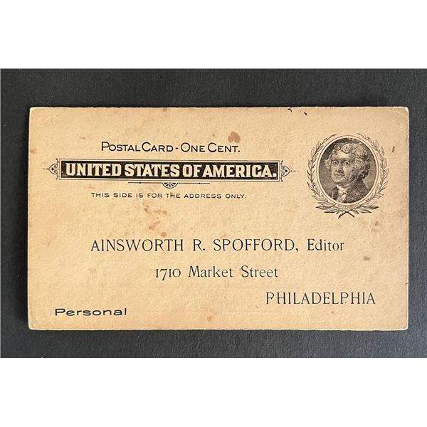 United States early 1900s post card