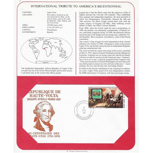 Upper Volta - International Tributes to America's Bicentennial FDC