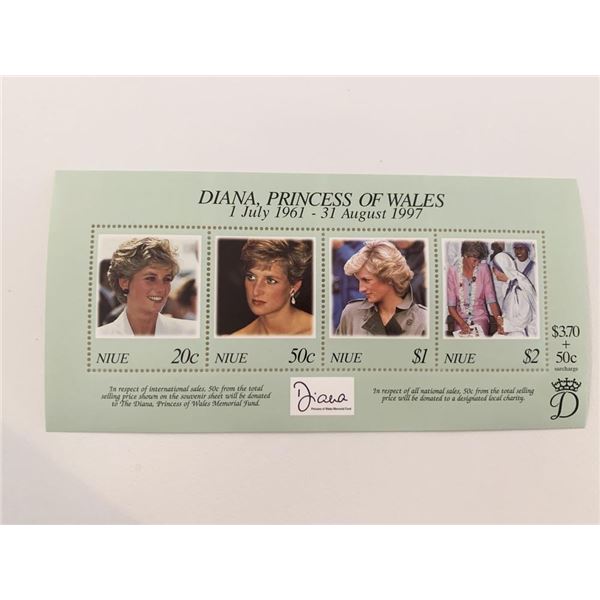 Niue Diana Princess of Wales commemorative stamp set