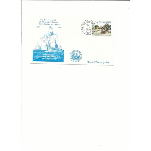 Christopher Columbus First Landing Cinquecentennial - First Day Cover - San Francisco - 1992